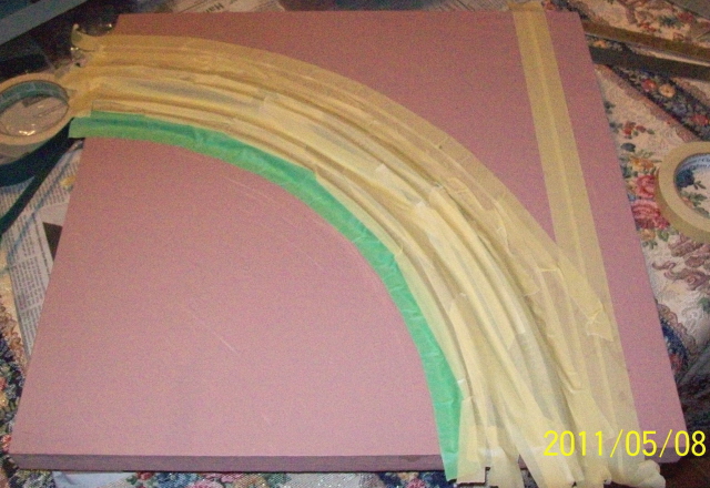 Curve Module taped up to receive scenery